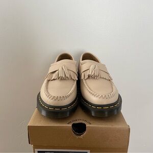 Dr.Martens Adrian Women’s leather tassel loafers in parchment beige